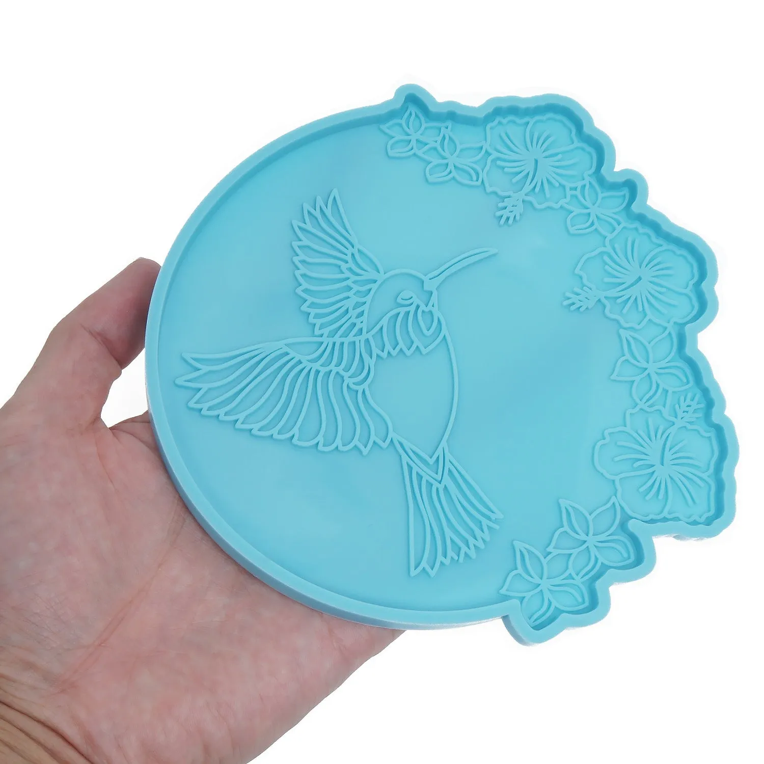 1 piece Silicone Bird/Flower Table Mat Mold DIY Coaster Mold Shiny Resin Mold For Home Decoration 10385651