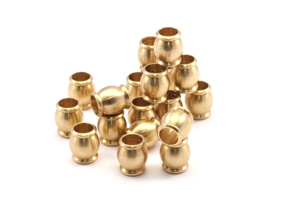 100 Pcs Raw Brass Industrial Findings, Spacer Beads (11x10 Mm) D0399