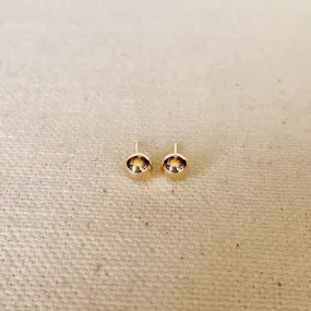 14k Solid Gold 5.0mm Ball Stud Earrings