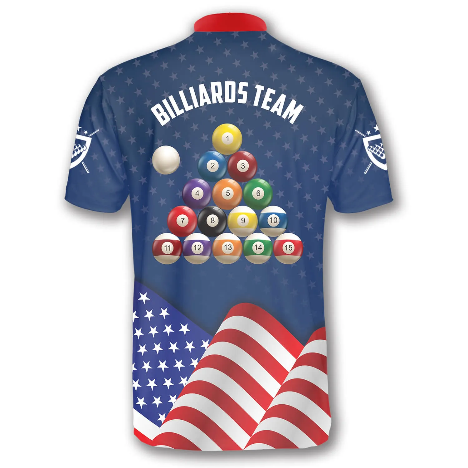 3D All Over Print Patriotic Waving Flag Custom Billiard Jerseys for Men, Billiard Jersey Shirt, Flag Shirt