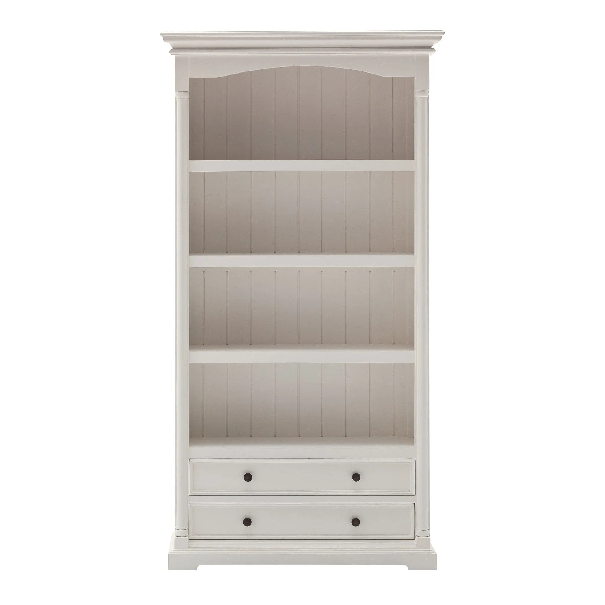 75 White Solid Wood Four Tier Bookcase