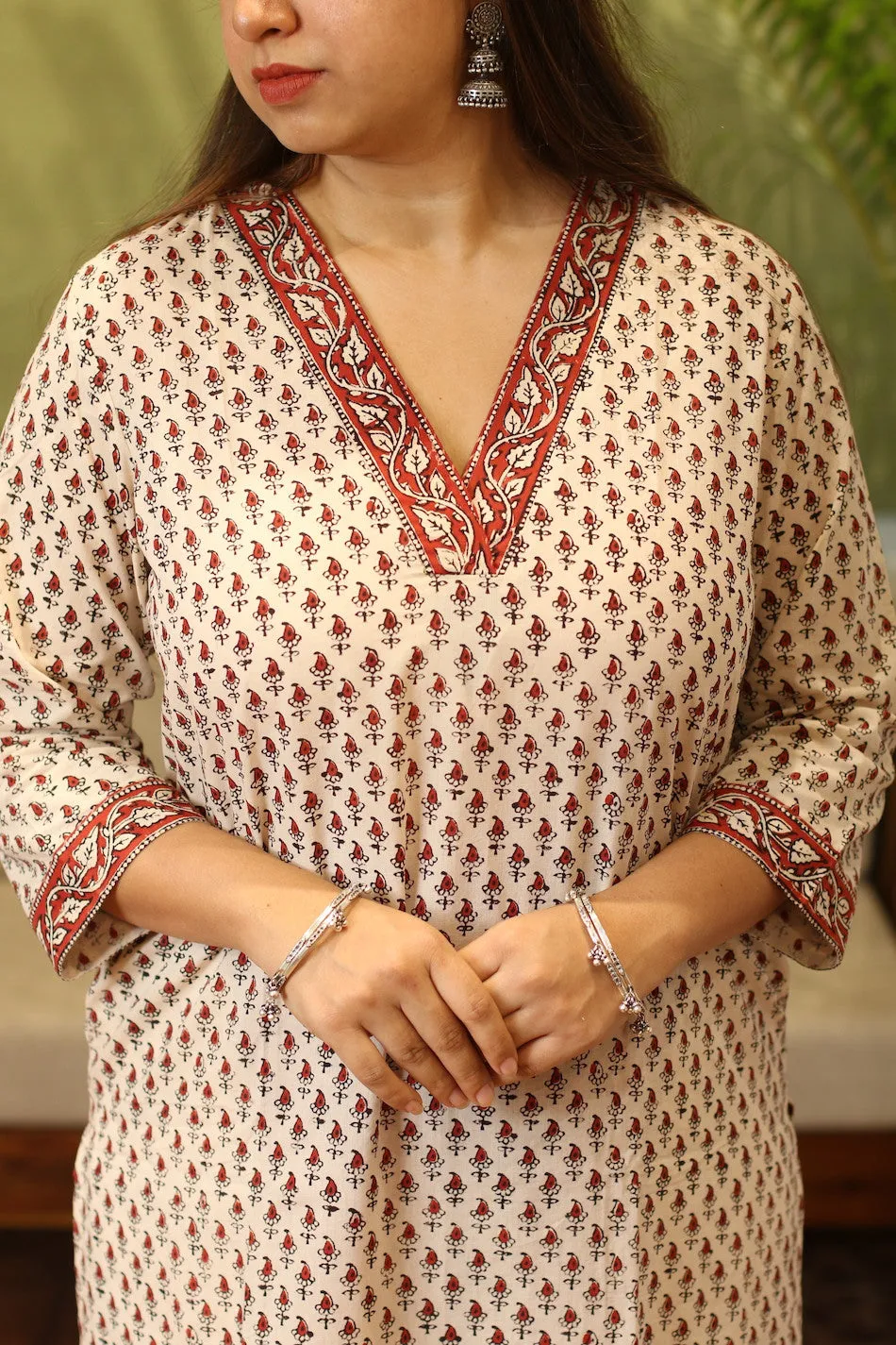 Aarya Bagru Hand Block Printed Cotton Kurta