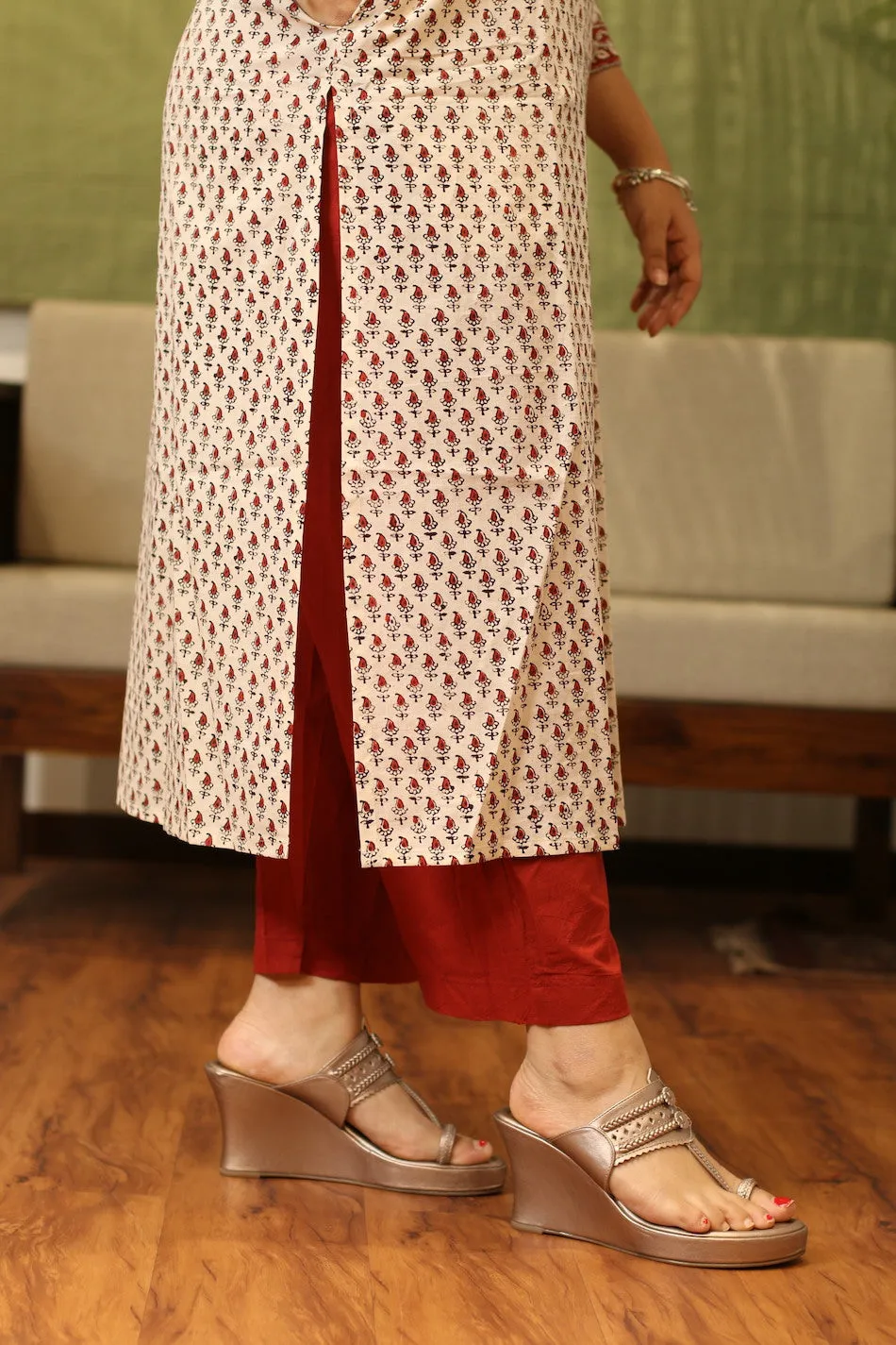 Aarya Bagru Hand Block Printed Cotton Kurta