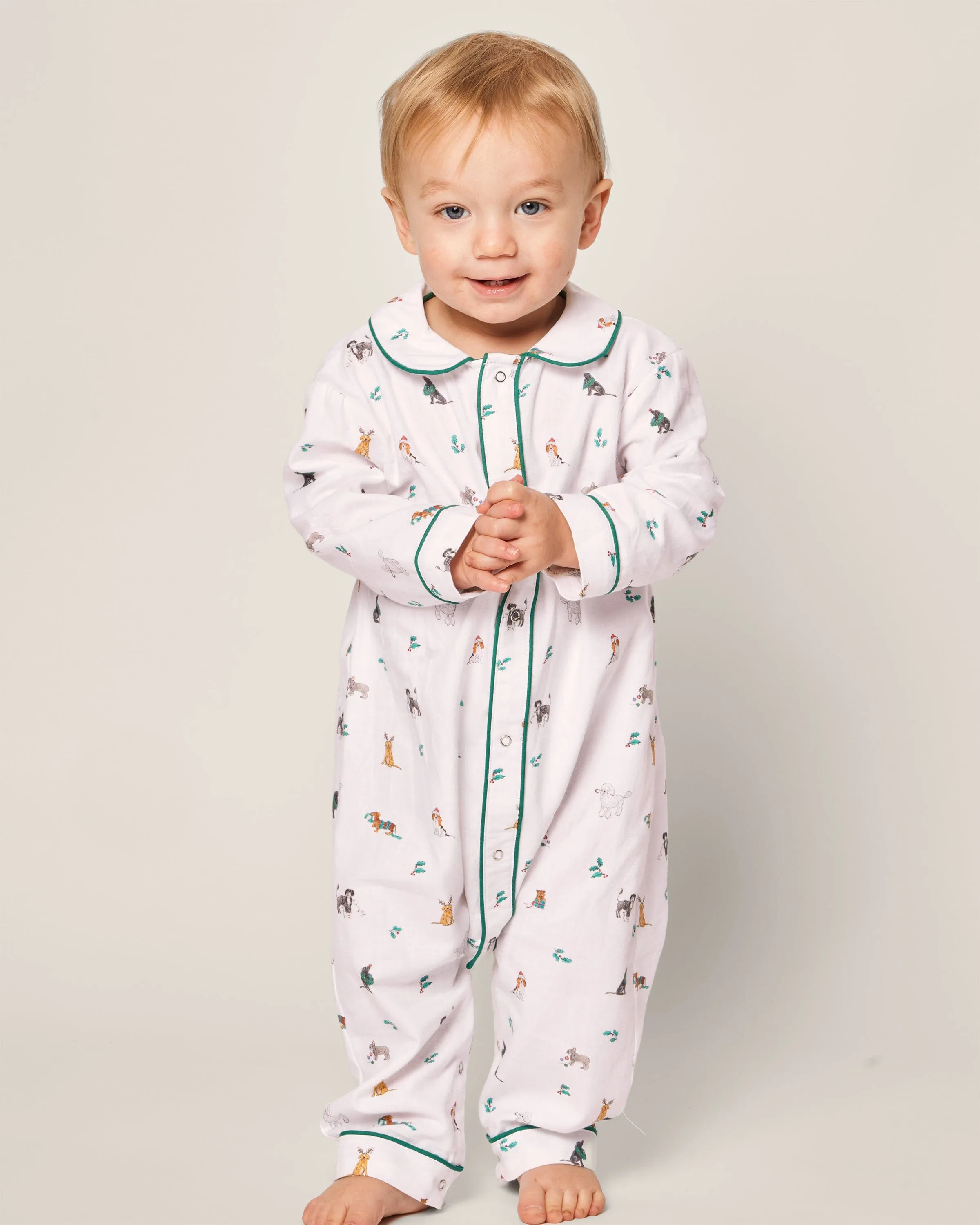 Baby's Twill Cambridge Romper | Jingle Paws