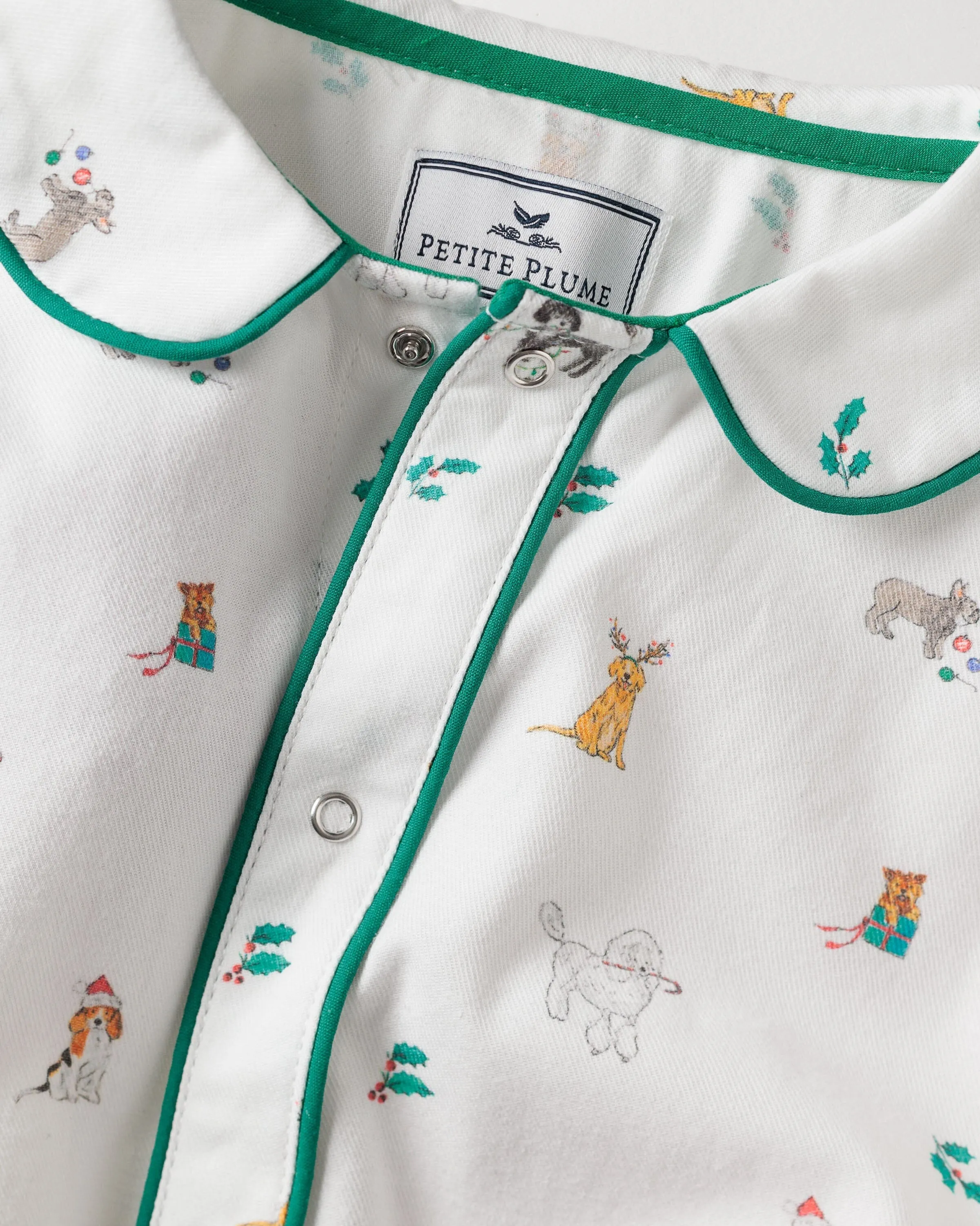 Baby's Twill Cambridge Romper | Jingle Paws