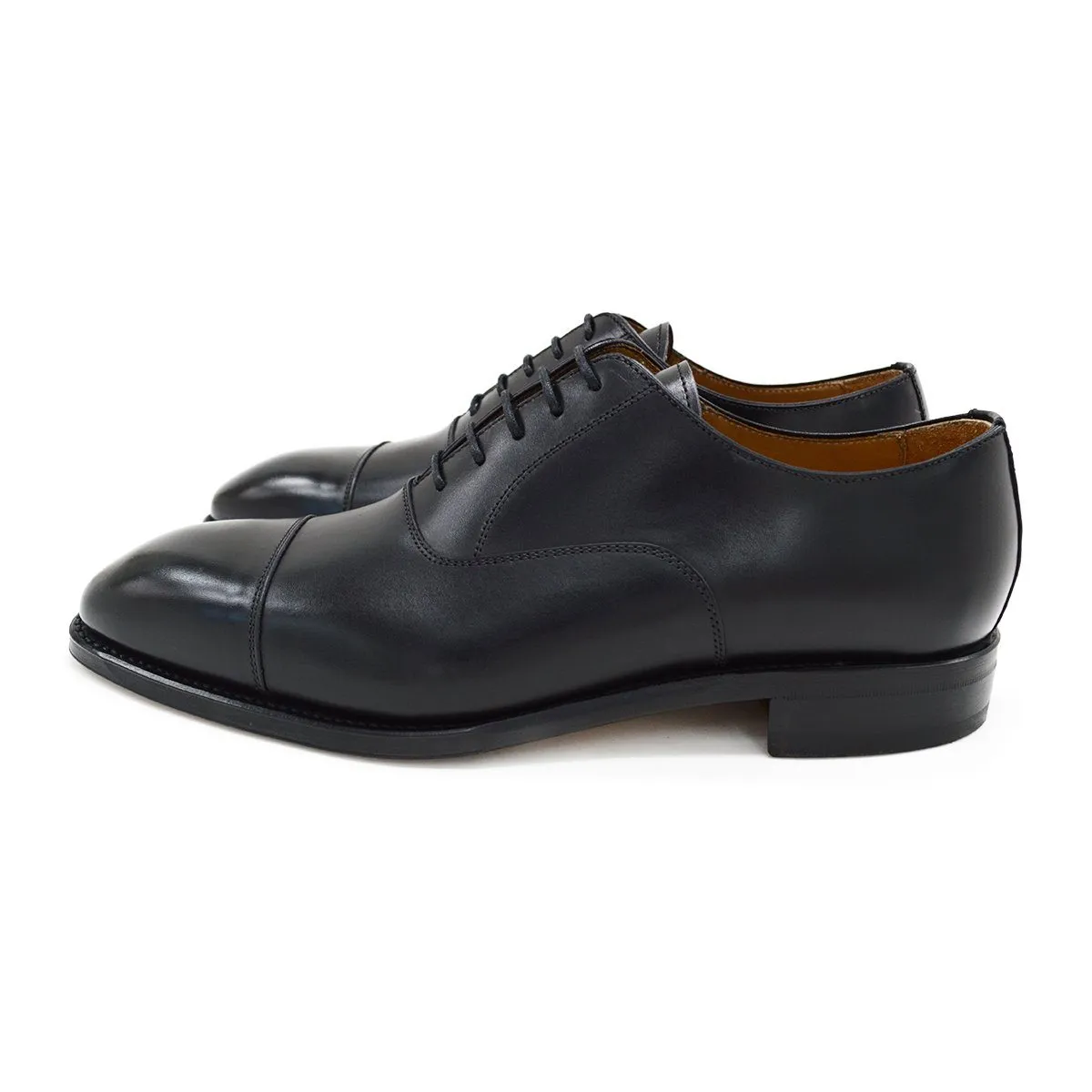 Berwick 1707 Straight Cap Oxford (5217) - Black Boxcalf