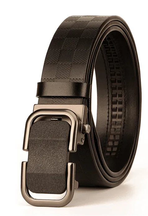 Black Leather Dress Belts (Three Variations)