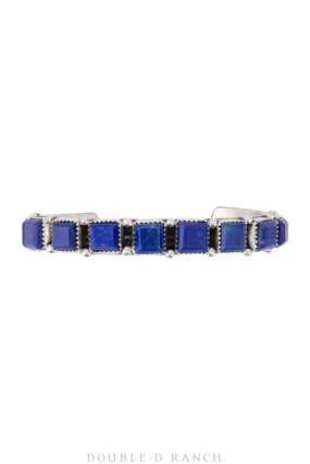 Cuff, Lapis, Row, 9 Stone, Hallmark, Contemporary, 3013