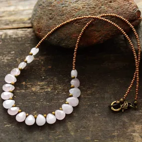 Divine Rose Quartz Necklace