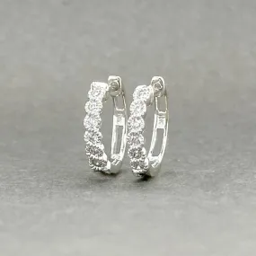 Estate 10K W Gold 0.18ctw H-I/SI1-2 Diamond Huggie Earrings