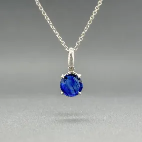 Estate 14K W Gold 1.13ct Sapphire Pendant