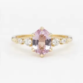 Estel Fleur Ring 1.19ct Unheated Light Pink Oval Madagascar Sapphire (One of a kind)