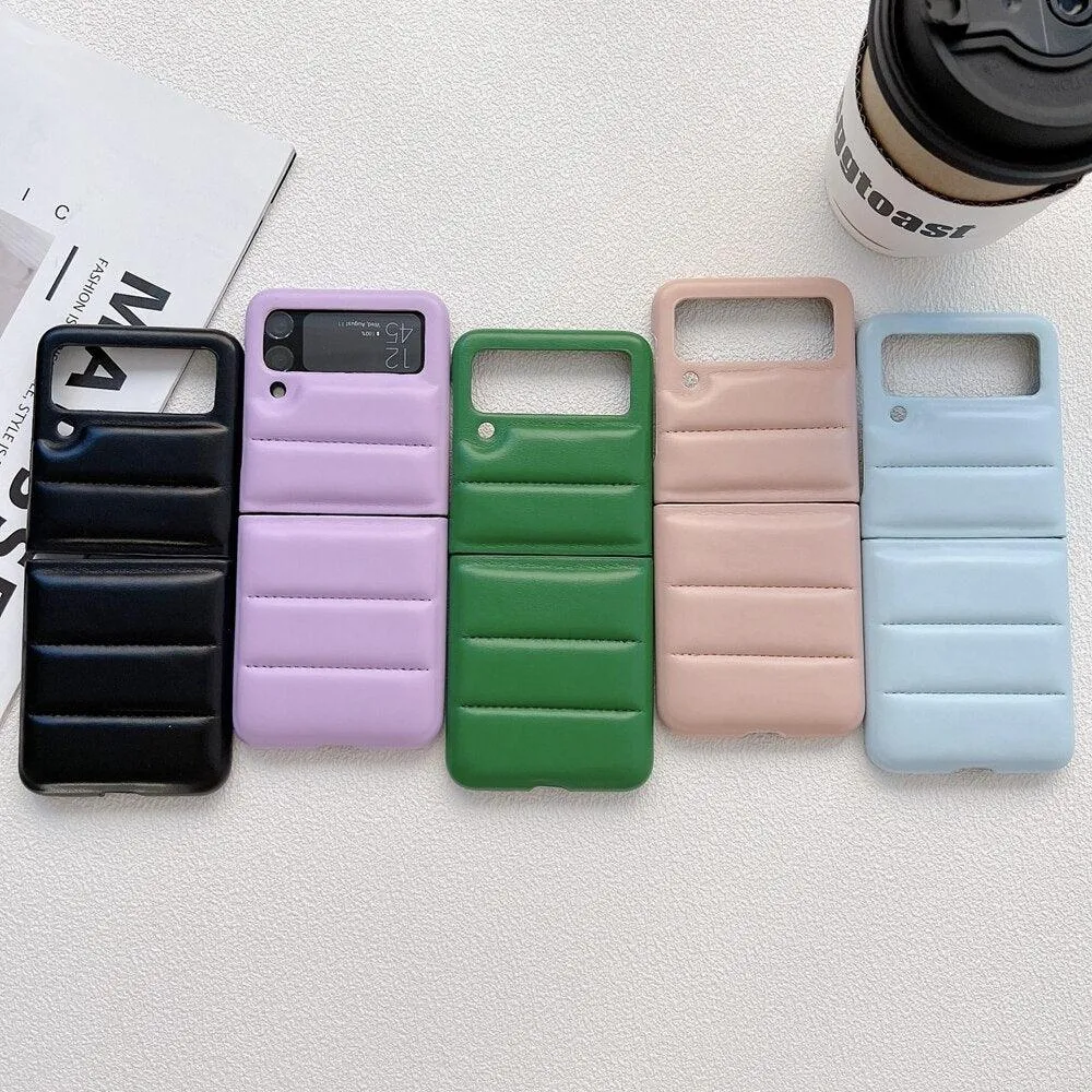 Fashion Leather Cute Phone Case: Soft Cover for Galaxy Z Flip 5, Z Flip 4, Z Flip 3