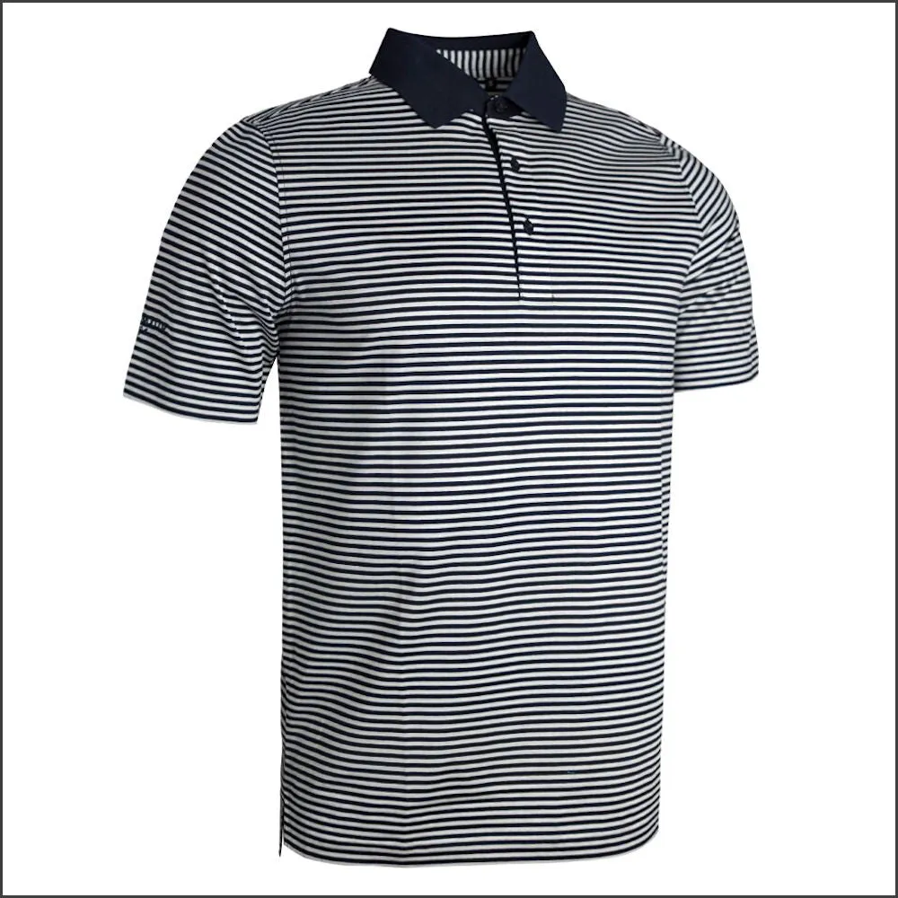 Glenmuir Letham Striped Mercerised Polo Shirt*