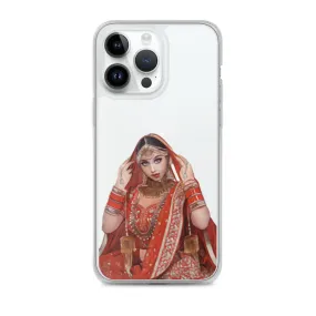 Indian bride illustration iPhone Case