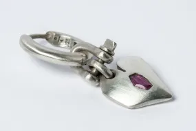 Jazz's Solid Heart Earring (Extra Small, 0.2 CT, Ruby Slice, MA RUB)