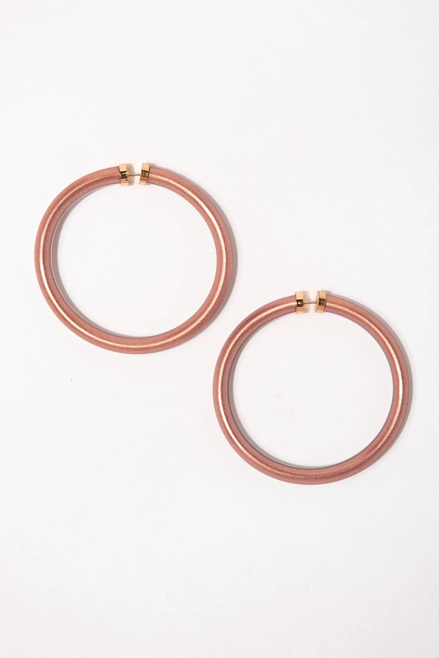 Katie  Jelly Hoop Earrings - Rose Gold