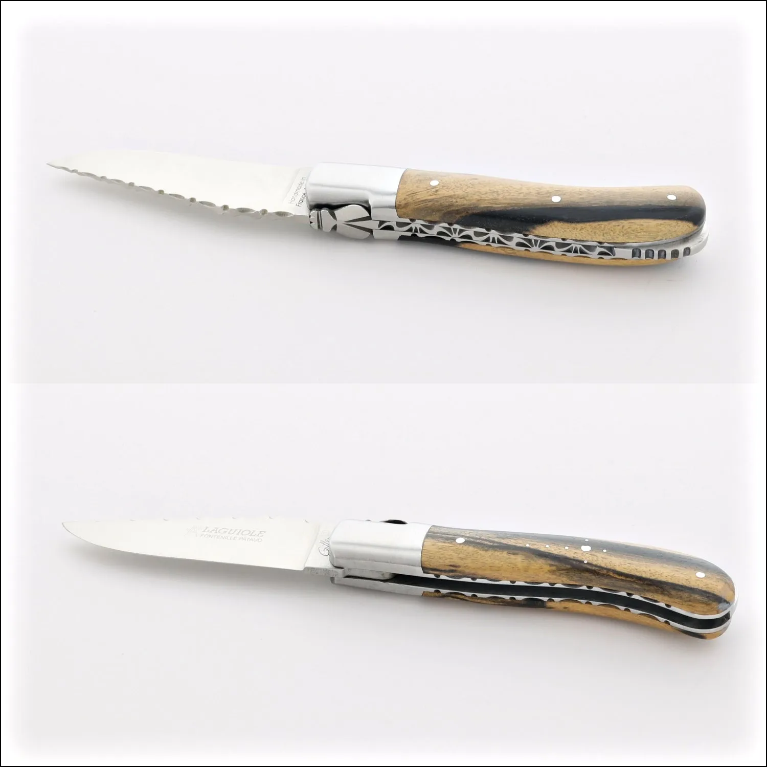 Laguiole Gentleman's Knife Guilloche - Royal Ebony