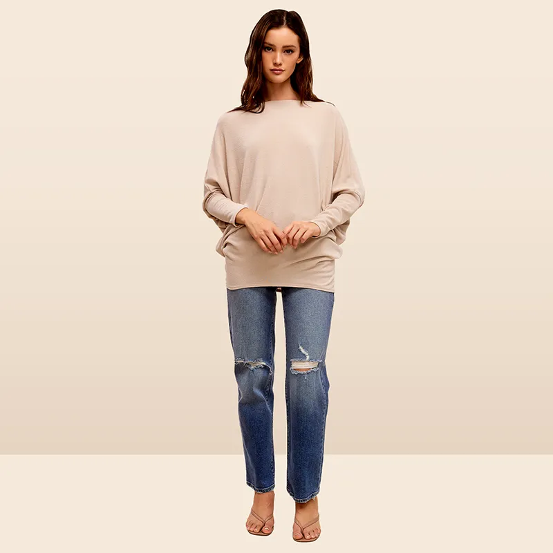 Long Sleeve Cocoon Top