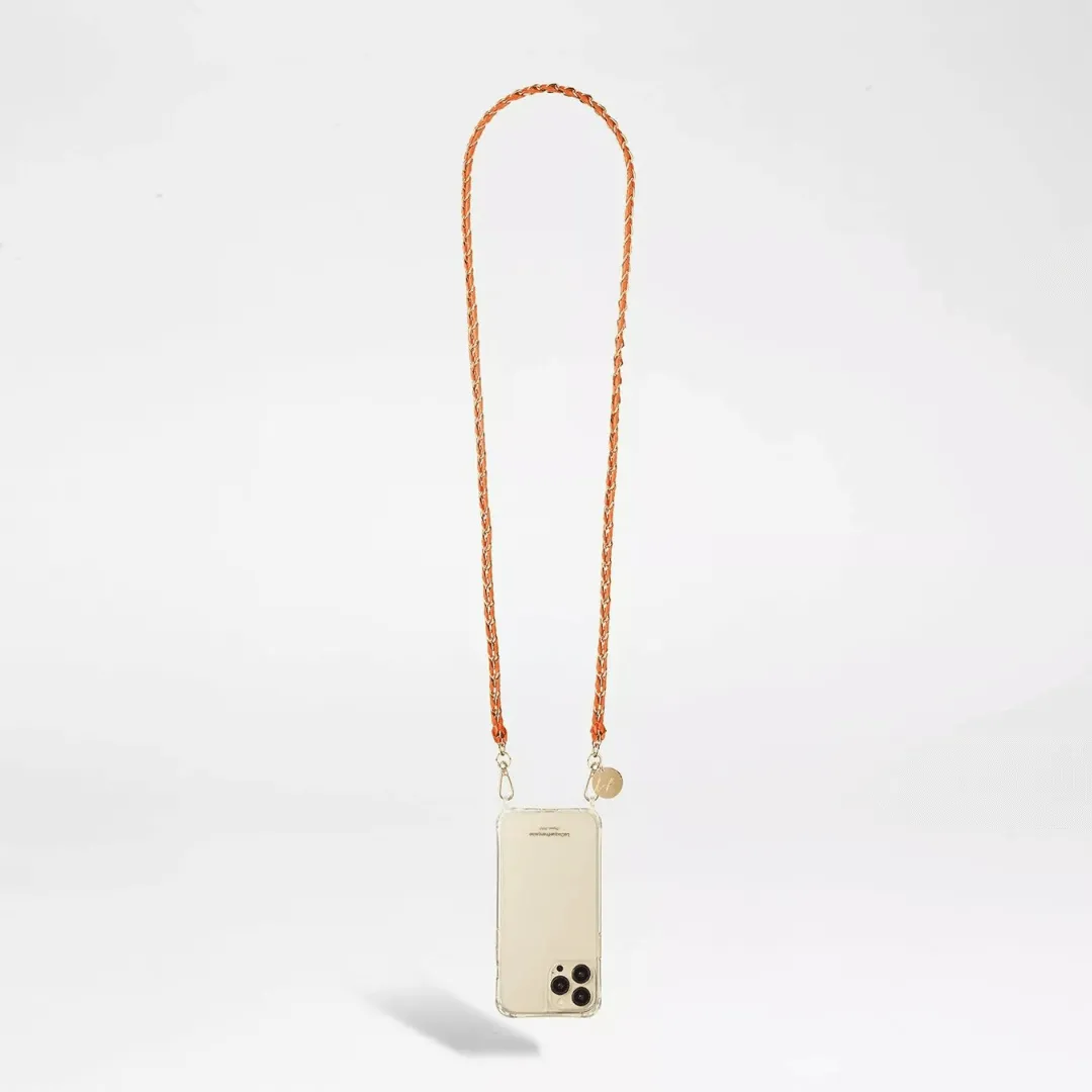 LOU PHONE CHAIN ORANGE GOLD