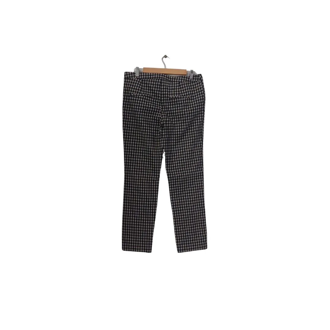 Mango Black & Beige Checked Skinny Pants | Brand New |