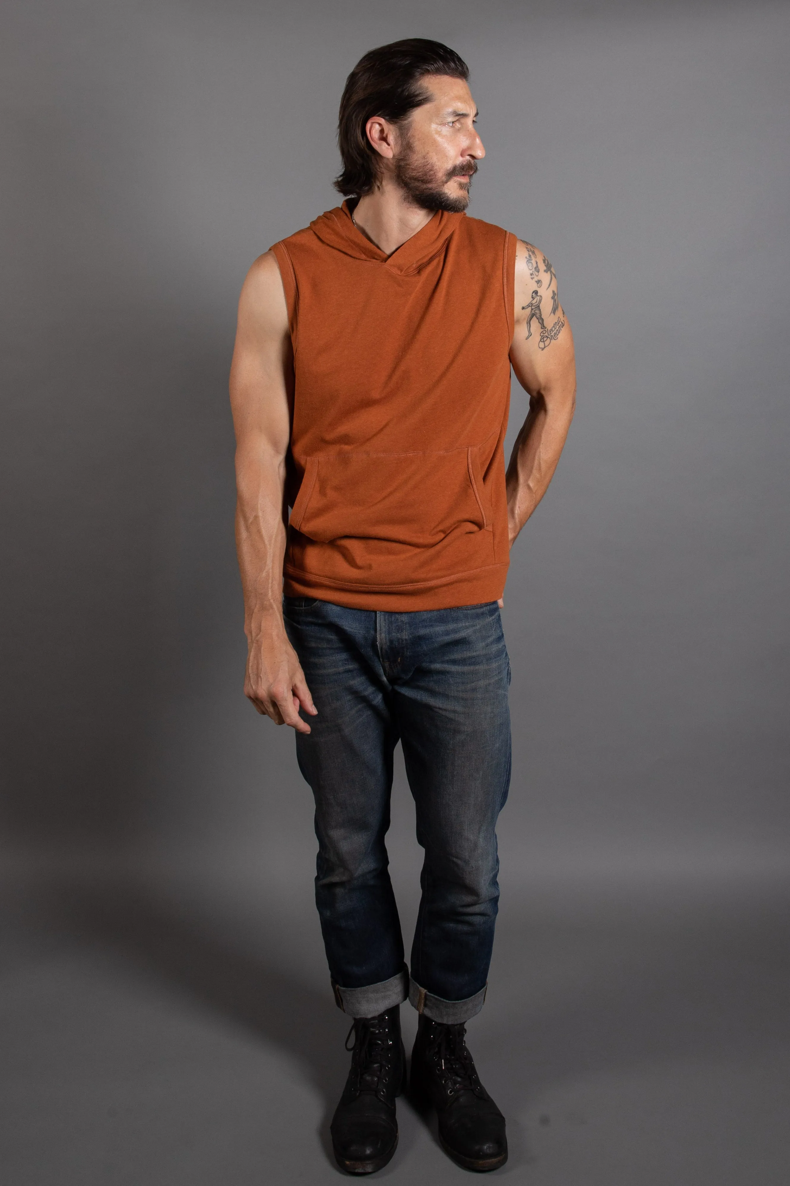 Men's Sleeveless Tri-Blend Hoodie