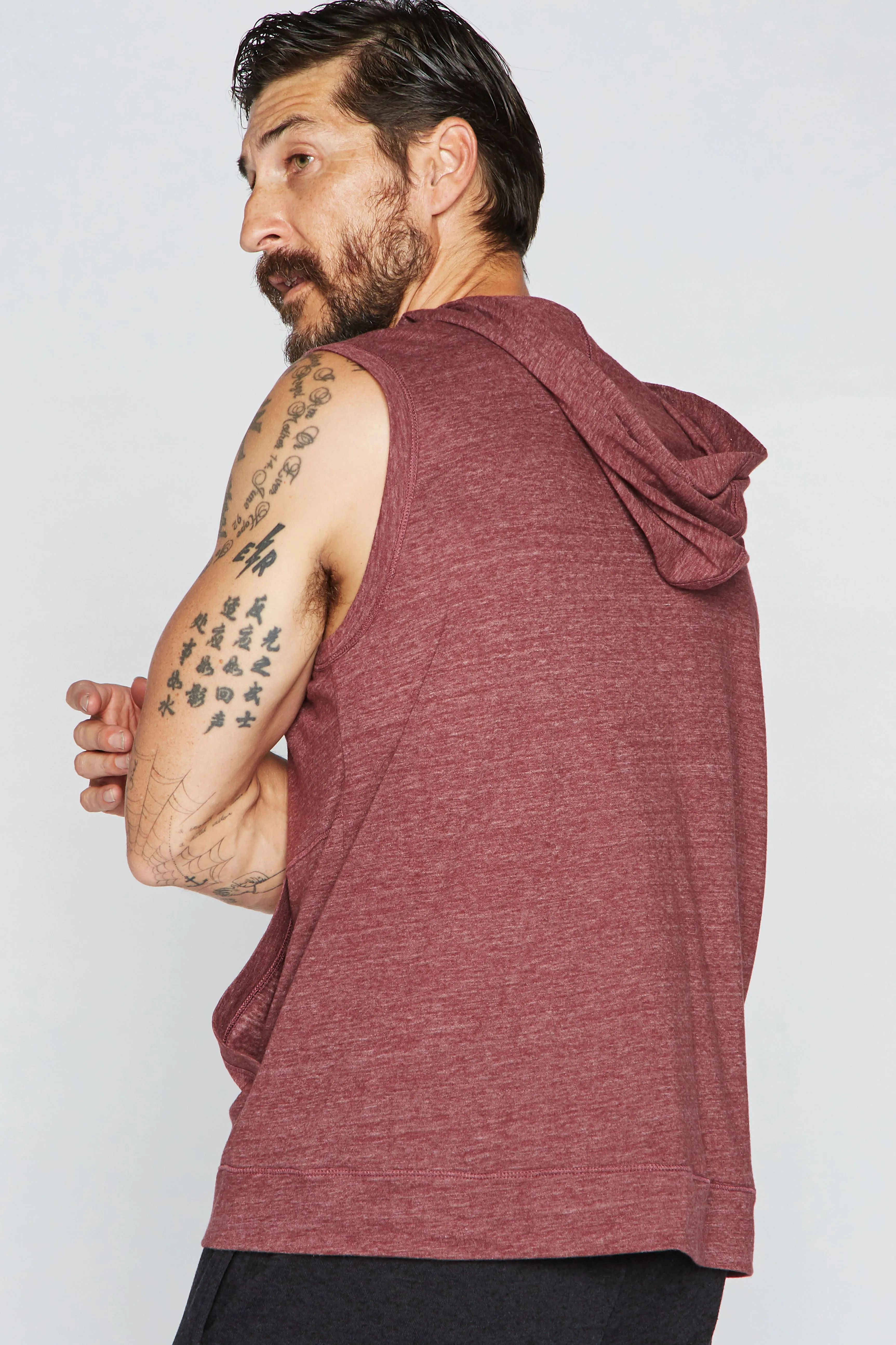 Men's Sleeveless Tri-Blend Hoodie