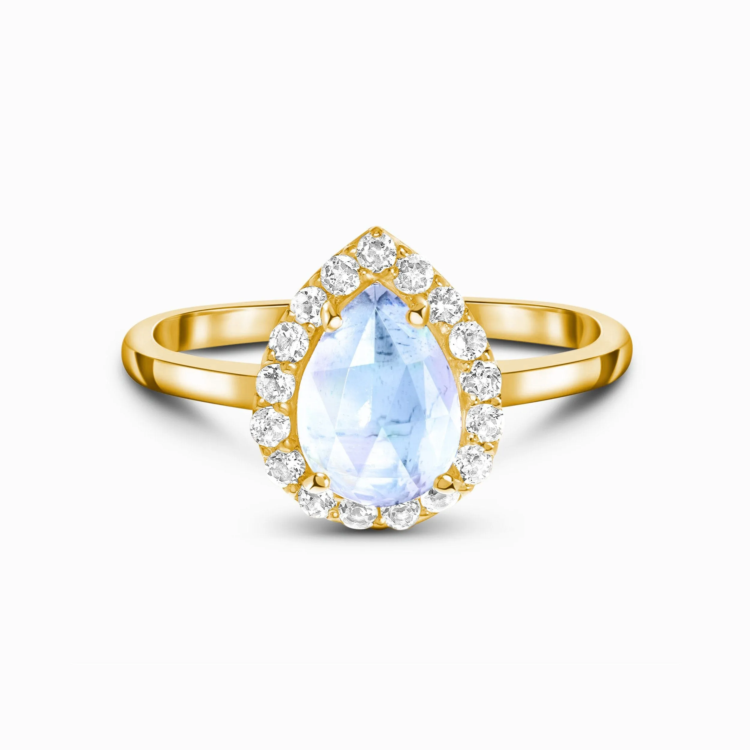 Moonstone White Topaz Ring - Félice