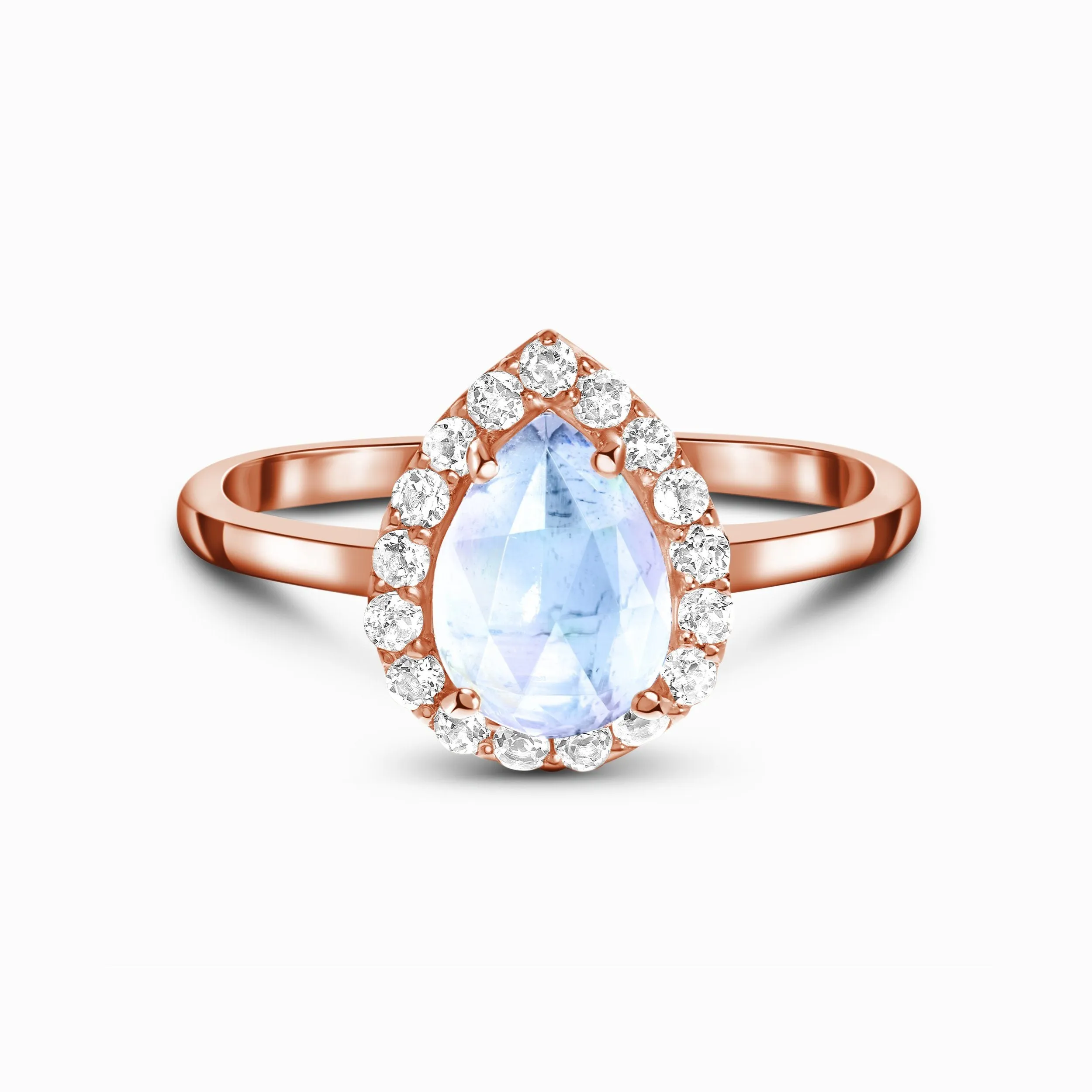 Moonstone White Topaz Ring - Félice