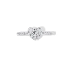 Pave Diamond Heart Ring