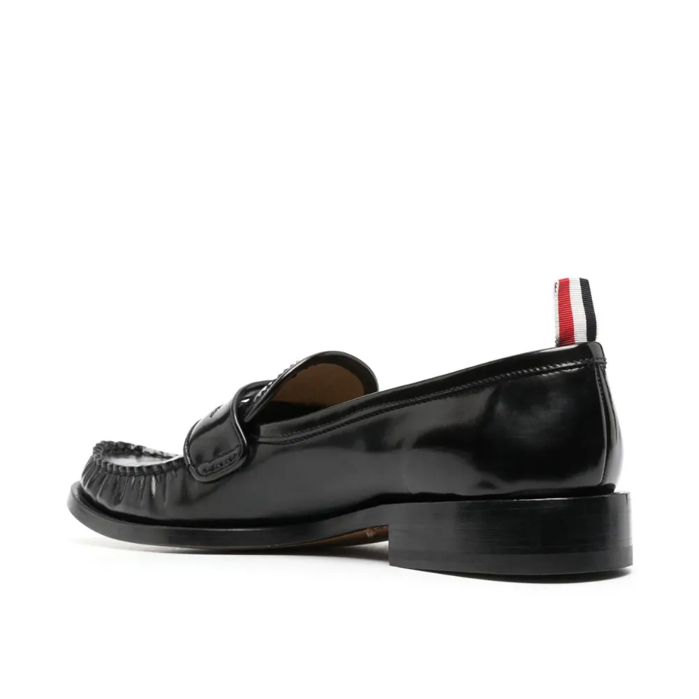 Penny-Slot Leather Loafers