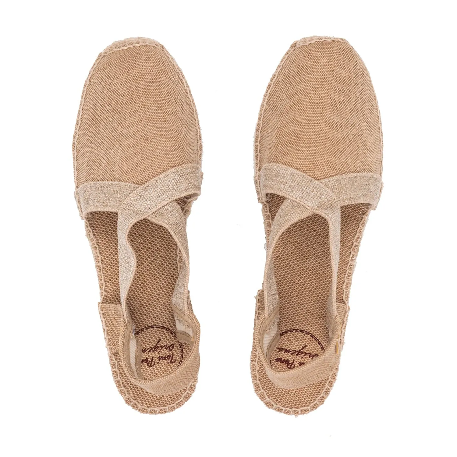 Plain Canvas Wedge Espadrille for Women - Verdi-V