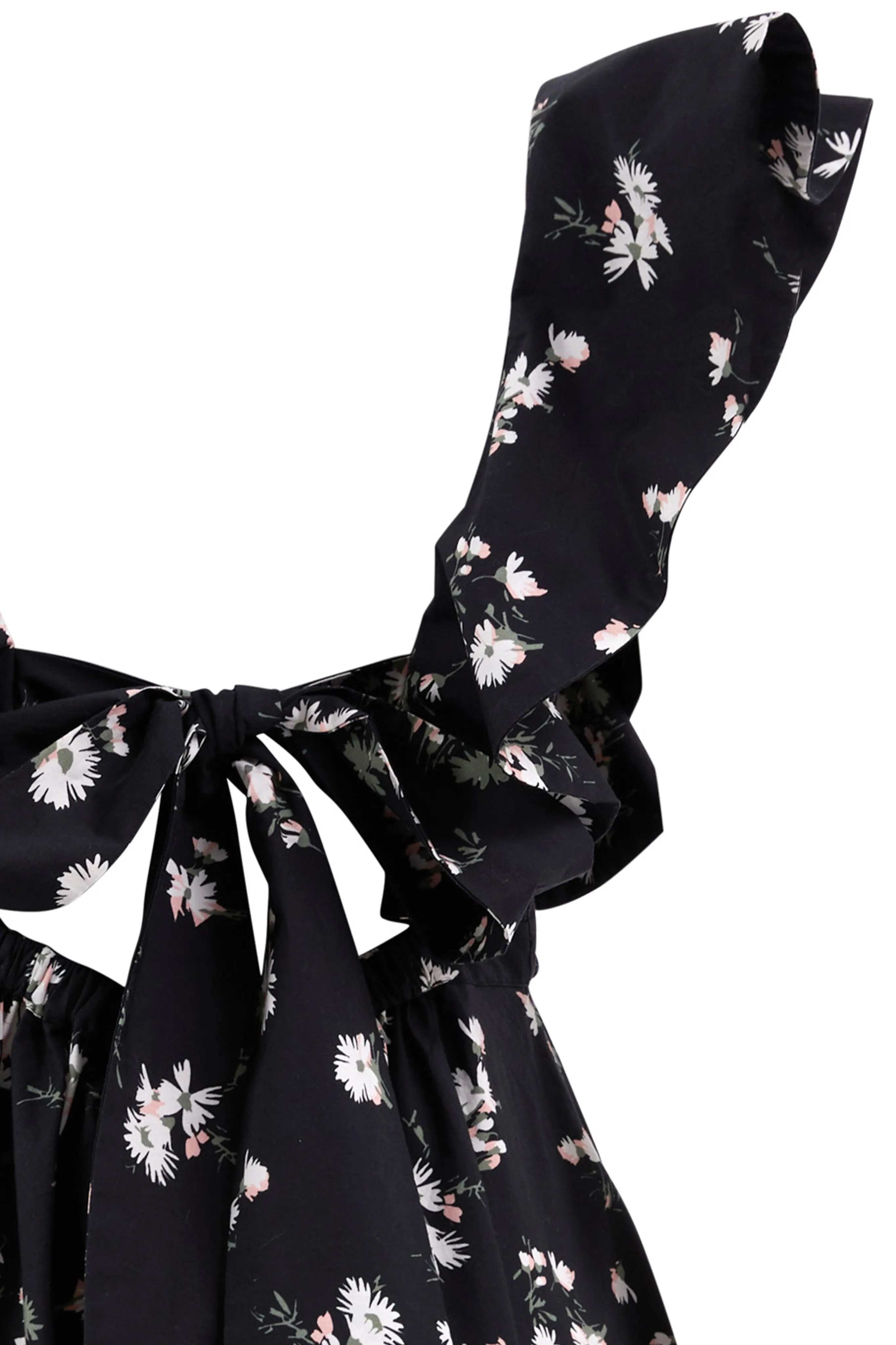 Portia Maxi Dress Black Retro Daisy Print