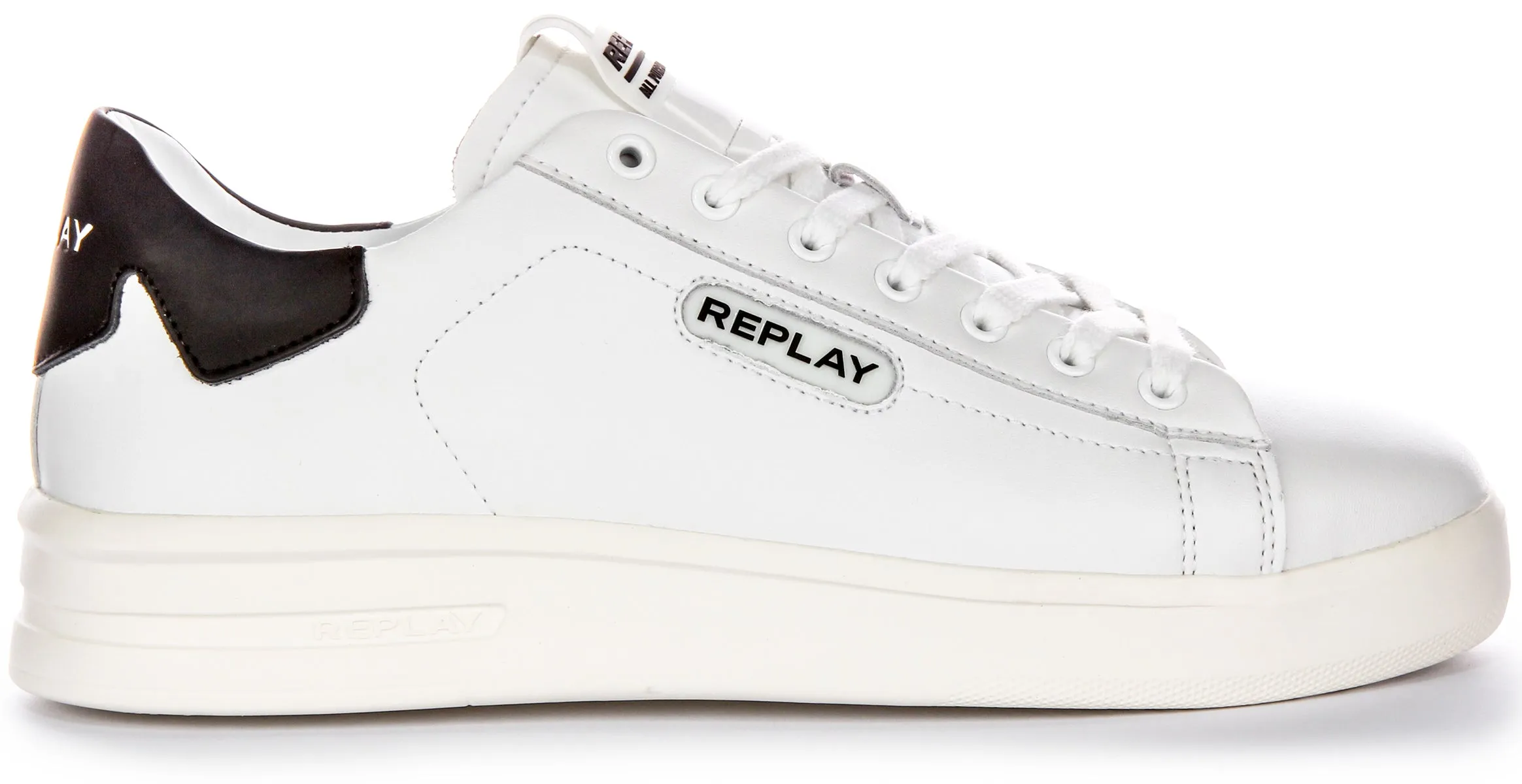 Replay University Prime In White Black For Men