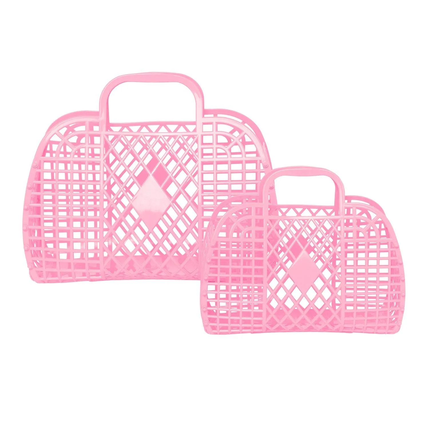 Retro Basket - Small Bubblegum Pink