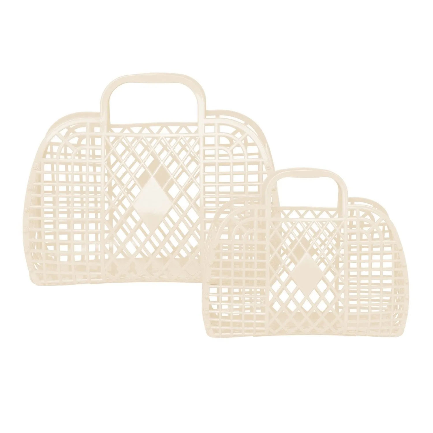 Retro Basket - Small Cream