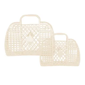 Retro Basket - Small Cream