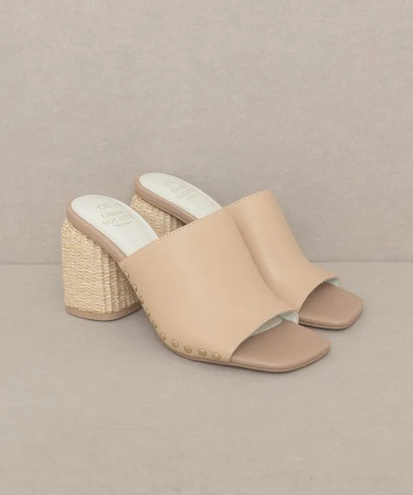 Serena - Studded Raffia Slide Heel [ONLINE EXCLUSIVE]