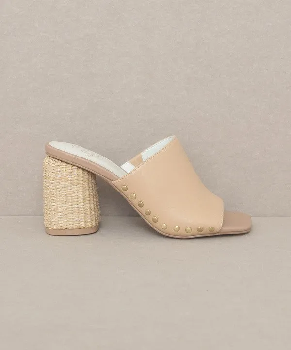 Serena - Studded Raffia Slide Heel [ONLINE EXCLUSIVE]