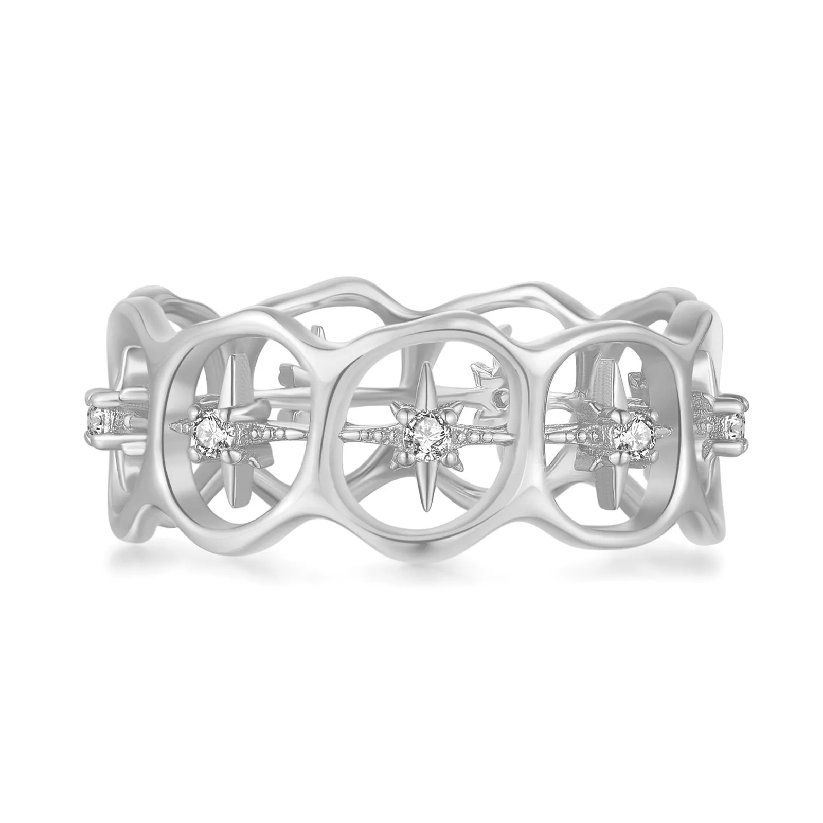 Silver Star Ring - Aura