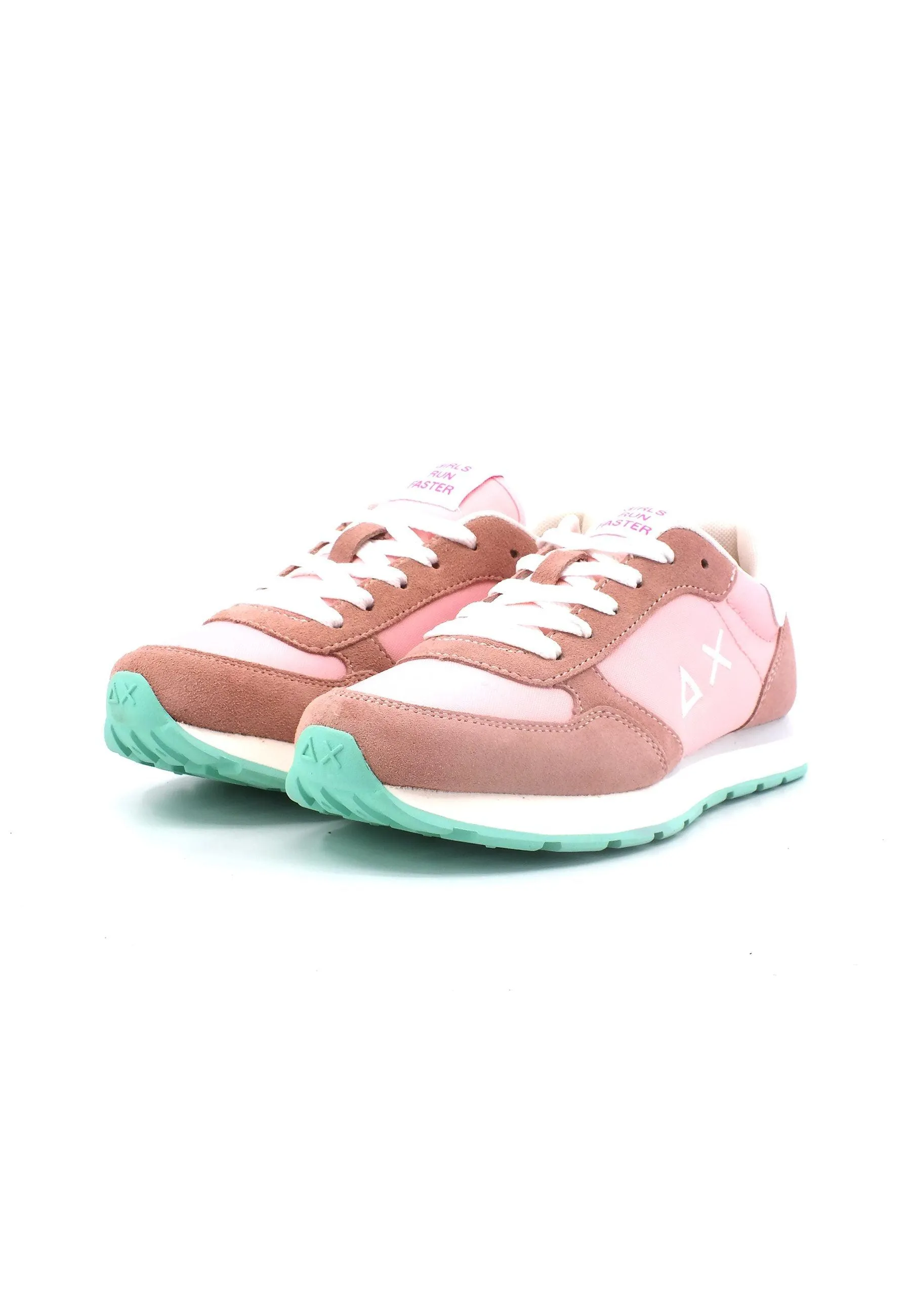 SUN68 Ally Solid Nylon Sneaker Bambino Rosa Z33401T