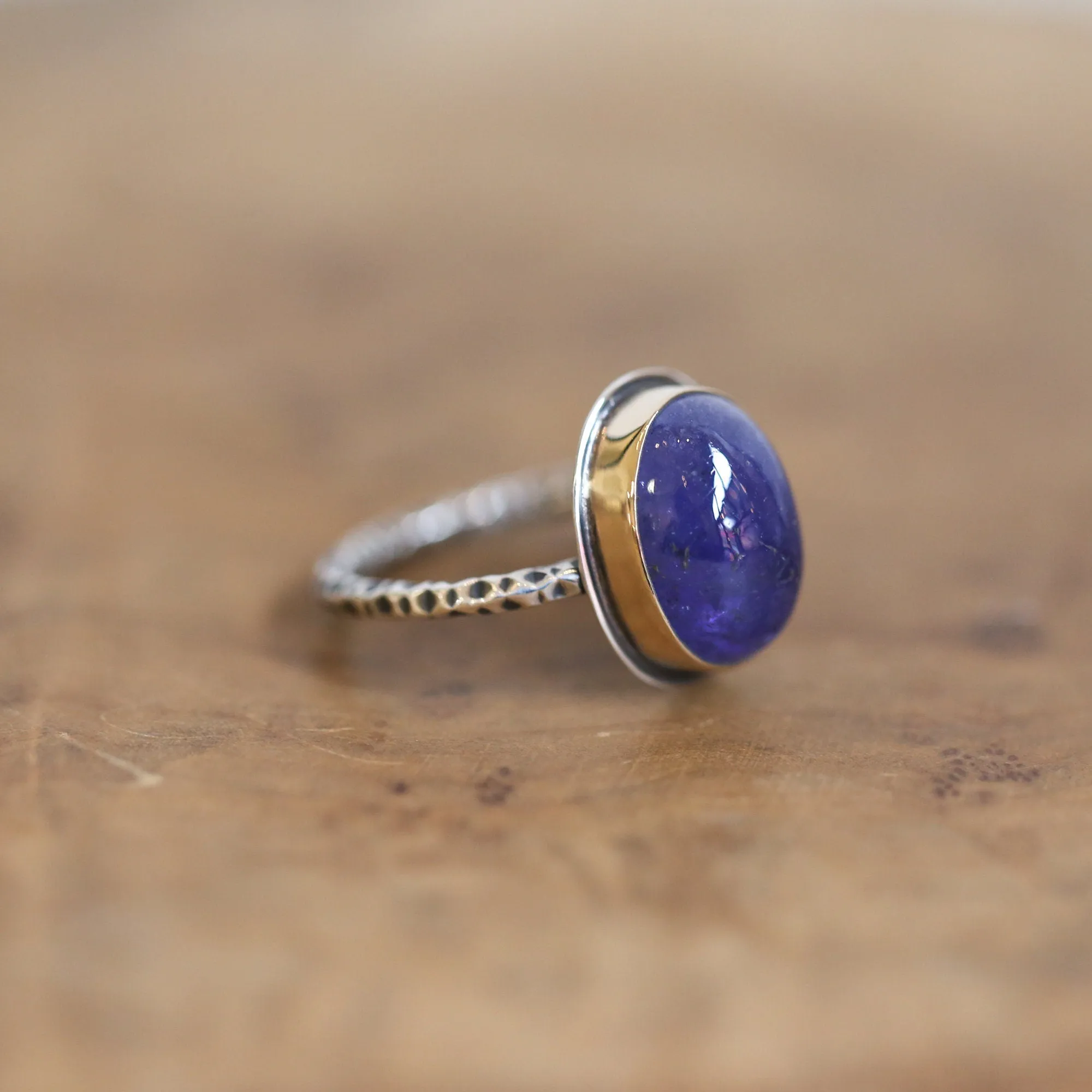 Tanzanite Ring - 14K Gold Ring - Gold Tanzanite Ring - Goldsmith - Natural Tanzanite