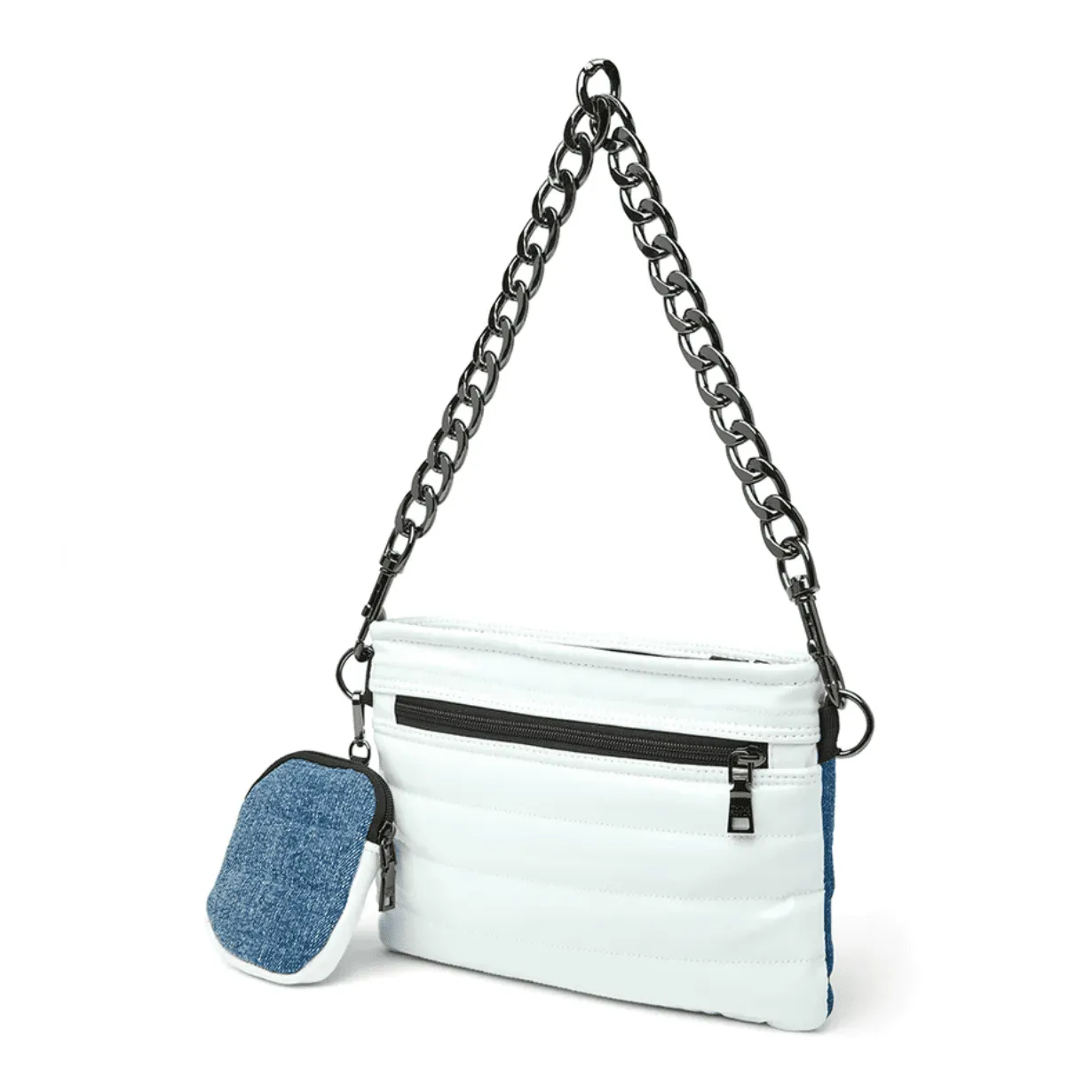 Think Royln Downtown Crossbody in Traditional Stone Washed Denim