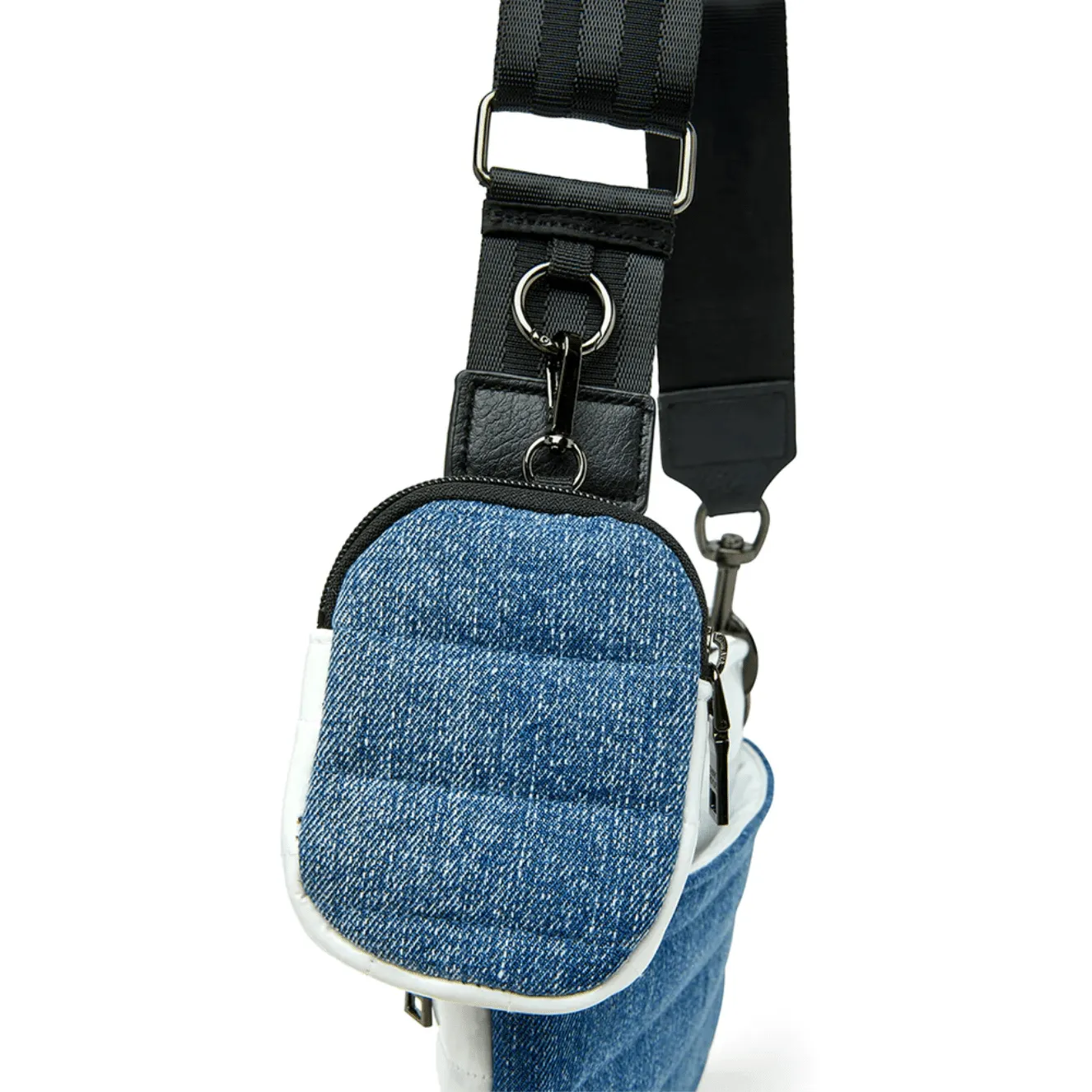 Think Royln Downtown Crossbody in Traditional Stone Washed Denim