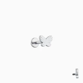 Titanium Butterfly Stud