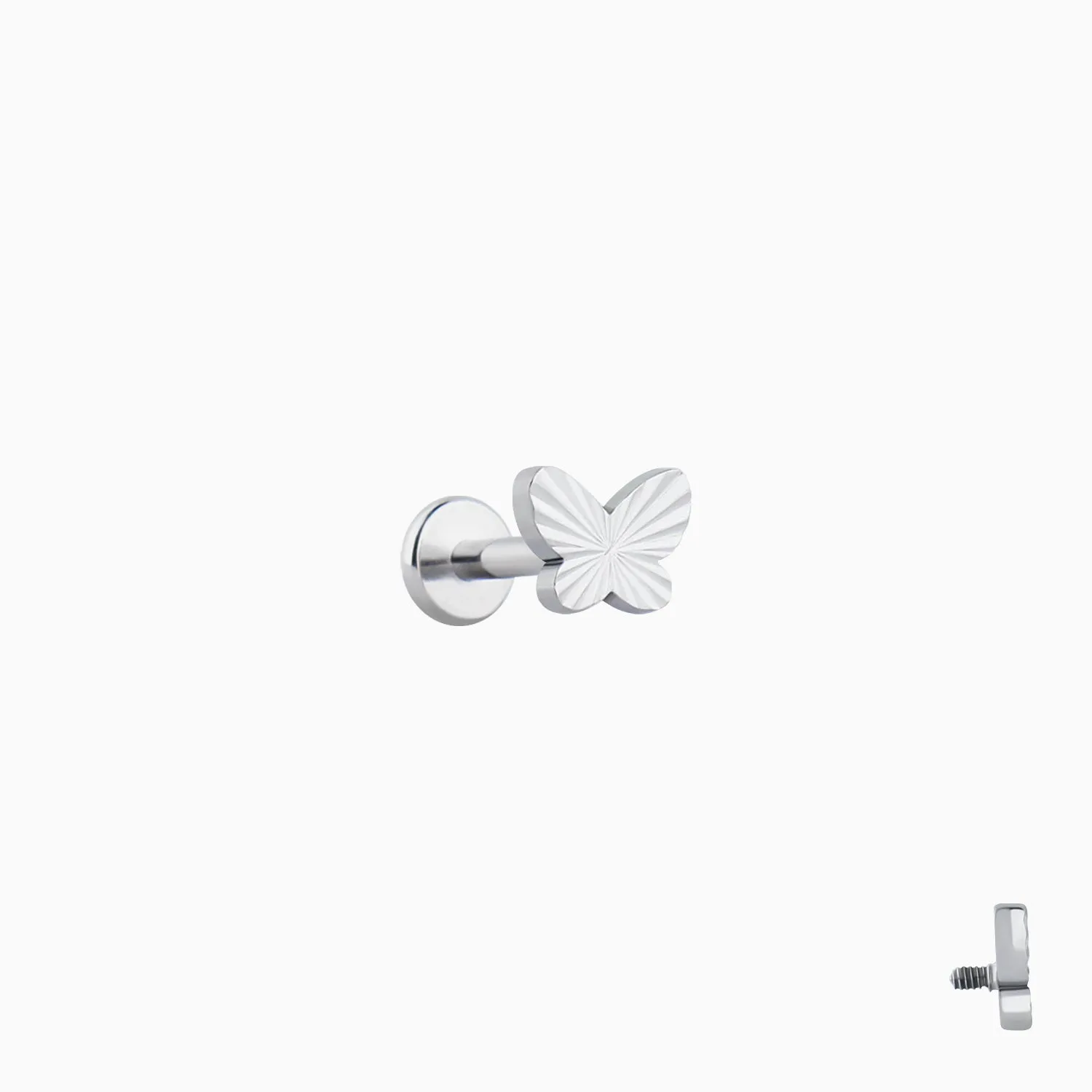 Titanium Butterfly Stud