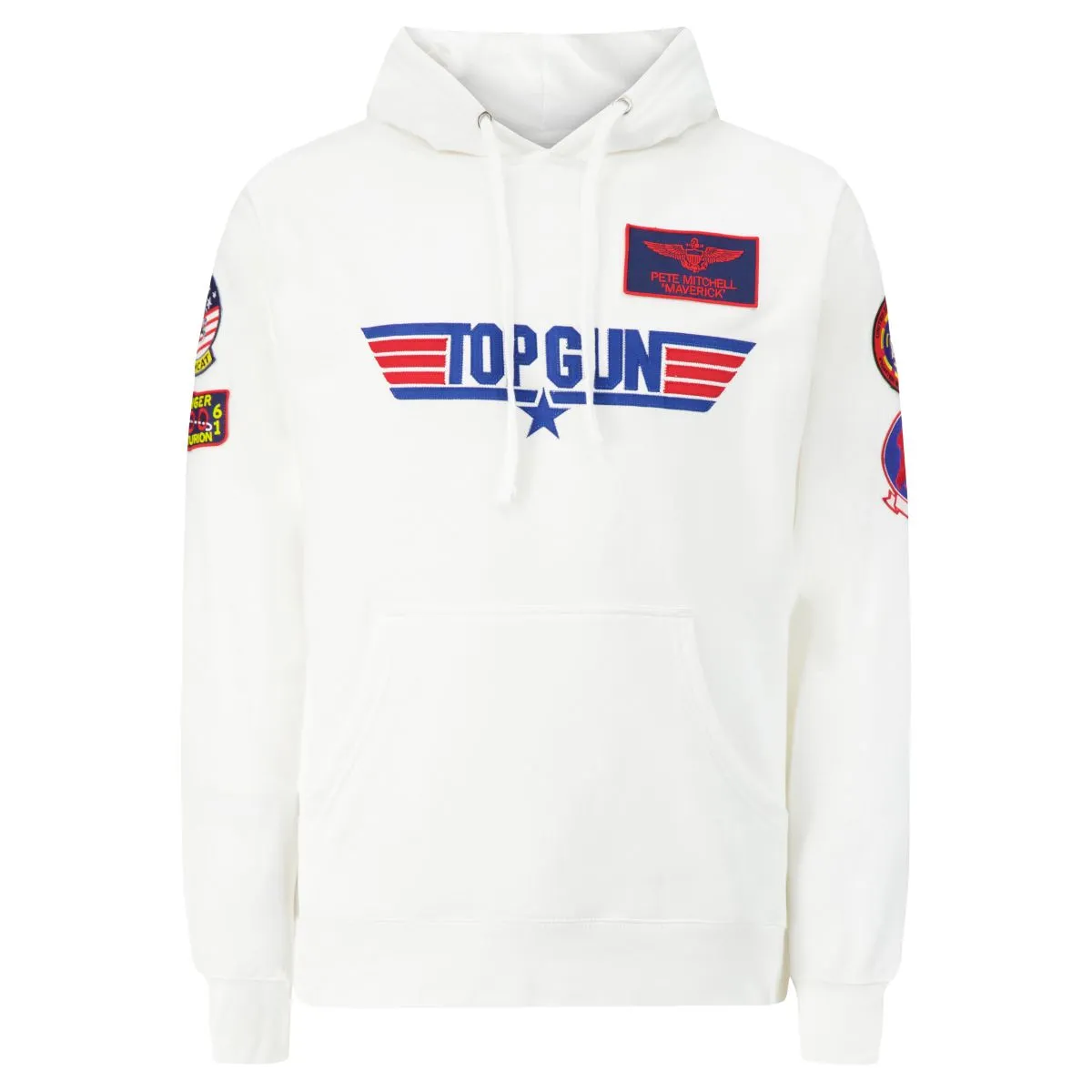 TOP GUN Unisex Logo Hoodie - WHITE