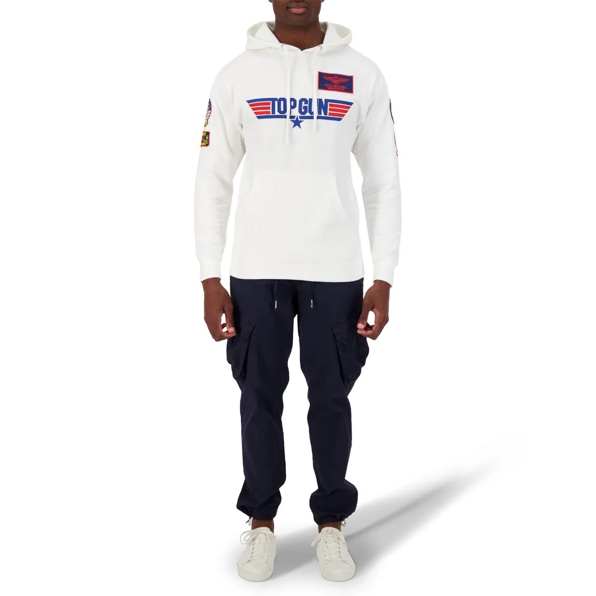 TOP GUN Unisex Logo Hoodie - WHITE