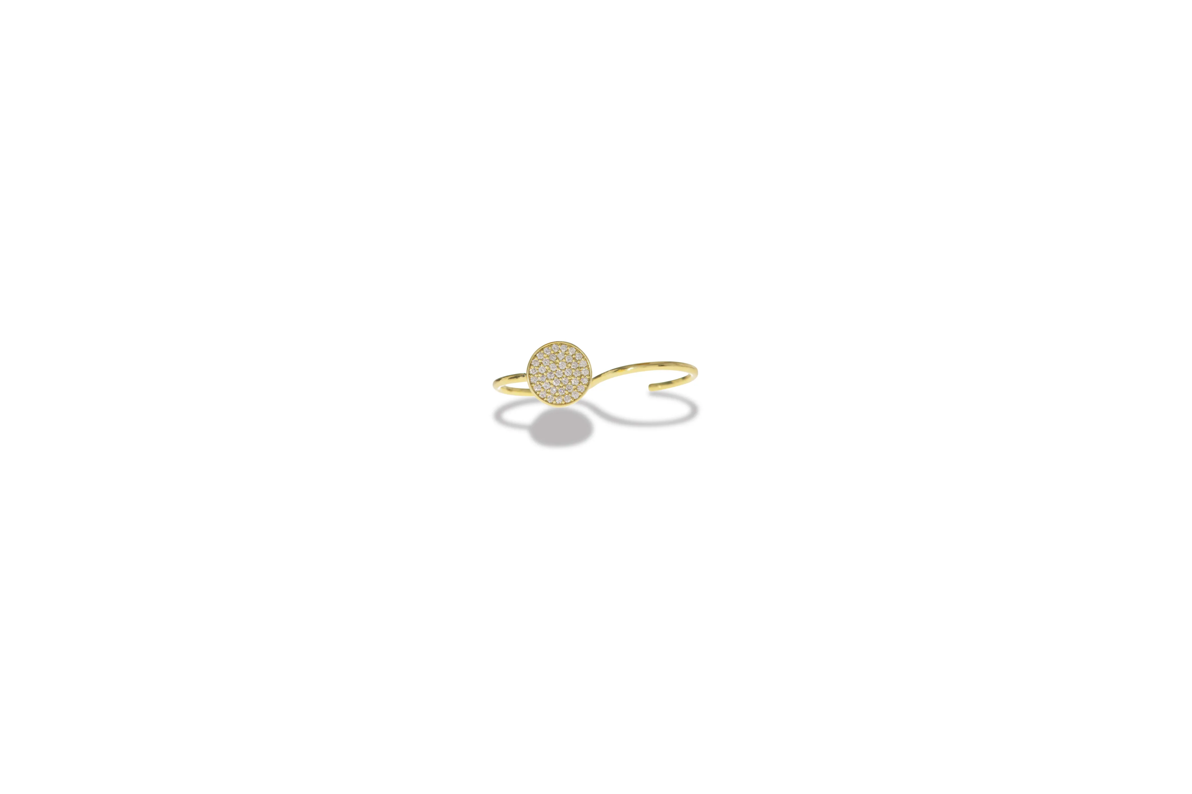 Two-finger Gold Sybille Ring