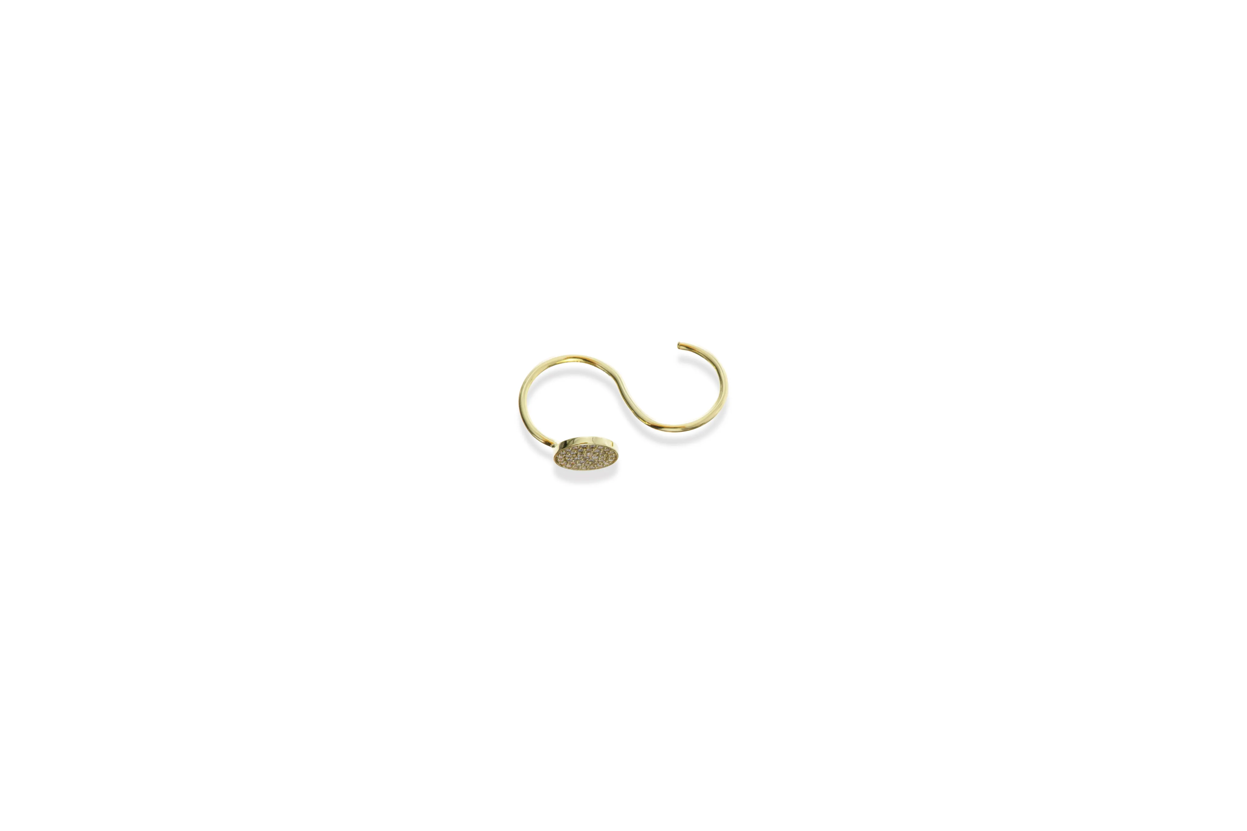 Two-finger Gold Sybille Ring